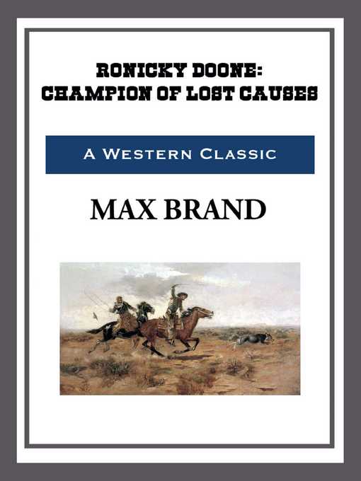 Title details for Ronicky Doone by Max Brand - Available